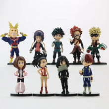 Load image into Gallery viewer, My Hero Academia 9 Pcs Cute Ver. Midoriya All Might Bakugou Shoto Ochaco PVC Action Figure Boku no Hero Gift Doll Model 8-10cm