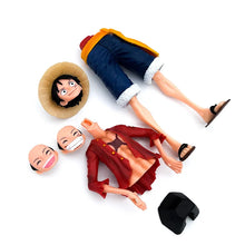 Load image into Gallery viewer, Hot 28cm One Piece Anime Figure Confident Smiley Luffy Three Form Face Changing Doll Action Figurine Model Toys Kits