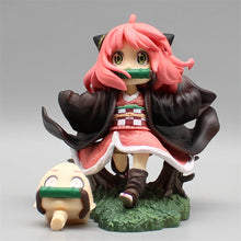 Load image into Gallery viewer, 12cm Spy×Family Anya Forger Cos Kamado Nezuko Anime Action Figure Model Statue Collection Desktop Decoration Ornament Toys Gifts