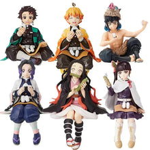 Load image into Gallery viewer, 10-15cm Anime Demon Slayer Figure Kamado Tanjirou Nezuko Sitting Posture Action Figure PVC Model Doll Collection Toy Gift Kids