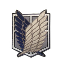Load image into Gallery viewer, Attack on Titan Wings of Freedom Cosplay Patch Embroidery velcros Badge for Clothing, Armband, Hook & Loop Apparel Patches, 1PC