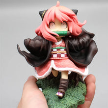 Load image into Gallery viewer, 12cm Spy×Family Anya Forger Cos Kamado Nezuko Anime Action Figure Model Statue Collection Desktop Decoration Ornament Toys Gifts
