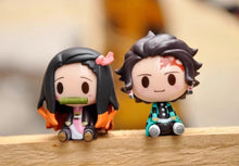 Load image into Gallery viewer, 4PCS/Set Anime Demon Slayer Nezuko Tanjirou Zenitsu Inosuke Mini Figurine Kawaii Action Figure PVC Model Collectible Doll Toys