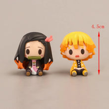 Load image into Gallery viewer, 4PCS/Set Anime Demon Slayer Nezuko Tanjirou Zenitsu Inosuke Mini Figurine Kawaii Action Figure PVC Model Collectible Doll Toys