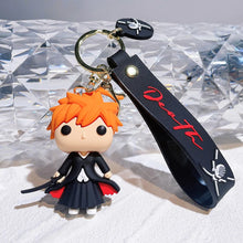 Load image into Gallery viewer, Anime BLEACH Figure Doll Toy Kurosaki Ichigo Model Keychain Backpack Ornament Keyrings Car Pendant Key Holder Kids Xmas Gifts