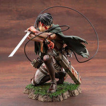 Load image into Gallery viewer, Attack On Titan Action Figure Levi Ackerman Figurine 18cm Collection Shingeki no Kyojin Statue Battle Damage Rivaille Model Toys