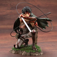 Load image into Gallery viewer, Attack On Titan Action Figure Levi Ackerman Figurine 18cm Collection Shingeki no Kyojin Statue Battle Damage Rivaille Model Toys