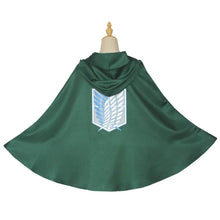 Load image into Gallery viewer, Attack on Titan Cloak shingeki no kyojin Cloak Shingeki No Kyojin Survey Corps Cloak Cosplay Cape Green Shawl Men's and Women's