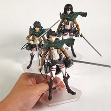 Load image into Gallery viewer, Attack on Titan Eren Yeager Levi Mikasa Ackerman PVC Action Figure figma203 figma 207 figma 213 Anime Figure Model Toy Doll Gift