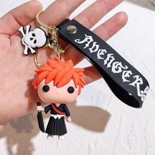 Load image into Gallery viewer, Anime BLEACH Figure Doll Toy Kurosaki Ichigo Model Keychain Backpack Ornament Keyrings Car Pendant Key Holder Kids Xmas Gifts