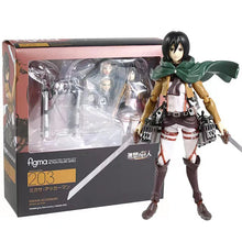 Load image into Gallery viewer, Attack on Titan Eren Yeager Levi Mikasa Ackerman PVC Action Figure figma203 figma 207 figma 213 Anime Figure Model Toy Doll Gift