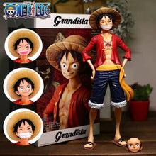 Load image into Gallery viewer, Hot 28cm One Piece Anime Figure Confident Smiley Luffy Three Form Face Changing Doll Action Figurine Model Toys Kits