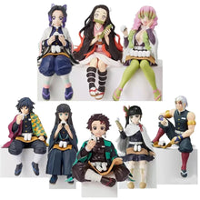 Load image into Gallery viewer, 10-15cm Anime Demon Slayer Figure Kamado Tanjirou Nezuko Sitting Posture Action Figure PVC Model Doll Collection Toy Gift Kids