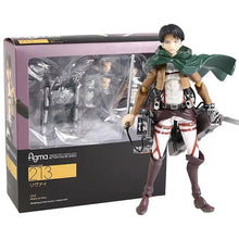 Load image into Gallery viewer, Attack on Titan Eren Yeager Levi Mikasa Ackerman PVC Action Figure figma203 figma 207 figma 213 Anime Figure Model Toy Doll Gift