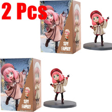 Load image into Gallery viewer, New 2pcs Anime Spy X Family CODE:White 14cm Toy PVC Anya Winter Clothing Detective Image Desktop Decorations Cute Gifts for Kids