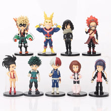 Load image into Gallery viewer, 9PCS My Hero Academia Anime Figure Shoto Bakugou Boku Izuku Duke PVC Large Action Figures Anime Character Gift Collection Series