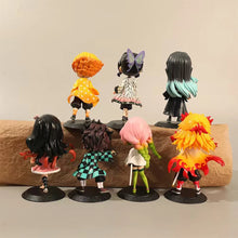 Load image into Gallery viewer, Anime 15cm Demon Slayer Figure Nezuko Tanjirou Zenitsu Inosuke Kyoujurou Giyuu Kawaii Qposket PVC Model Toys children Gift
