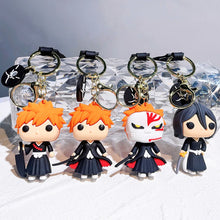 Load image into Gallery viewer, Anime BLEACH Figure Doll Toy Kurosaki Ichigo Model Keychain Backpack Ornament Keyrings Car Pendant Key Holder Kids Xmas Gifts
