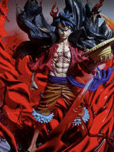 Load image into Gallery viewer, One Piece Series Haki Luffy, Ultra-Detailed 40cm Illuminated Dual-Head Sculpt Statue, Super Sized &amp; Highly Luffy Figure
