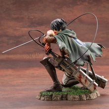 Load image into Gallery viewer, Attack On Titan Action Figure Levi Ackerman Figurine 18cm Collection Shingeki no Kyojin Statue Battle Damage Rivaille Model Toys
