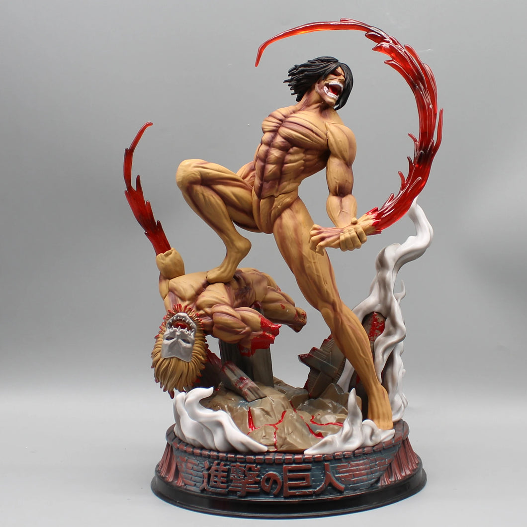 New Attack On Titan Anime Figure The Armored Figures 29cm Titan Eren Jager Action Figurine Model Pvc Statue Ornament Toys Gifts