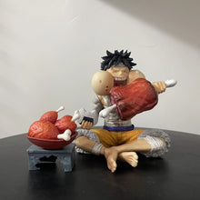 Load image into Gallery viewer, One Piece Anime Figure - Wings GK Model: Sitting Meat-Eating Luffy, Dinner Series 12cm Decorative Statue
