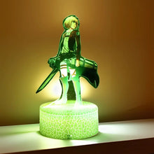Load image into Gallery viewer, Anime Figures Attack on Titan 3D Lamp LED Night Light RGB16 Colors Lamps Remote Standing Sign Decor Bedroom Home Kids Toys Gifts
