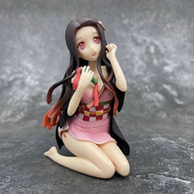 Load image into Gallery viewer, 12CM Demon Slayer Kamado Nezuko Kneeling Kimono Dress Up Model Toy PVC Doll Toy Gift Collection Collection Static Doll
