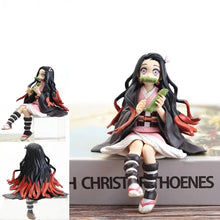 Load image into Gallery viewer, 10-15cm Anime Demon Slayer Figure Kamado Tanjirou Nezuko Sitting Posture Action Figure PVC Model Doll Collection Toy Gift Kids
