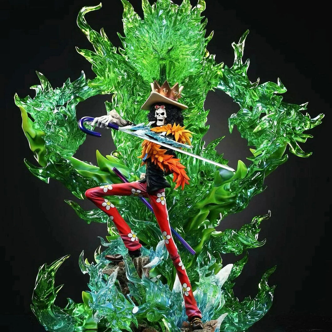 LX Brook 2.0 Upgraded Version Anime Action Figure - Soul King, One Piece Anime GK Model Figure, 33cm Collectible Toy Decor