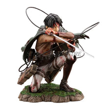 Load image into Gallery viewer, Attack On Titan Action Figure Levi Ackerman Figurine 18cm Collection Shingeki no Kyojin Statue Battle Damage Rivaille Model Toys
