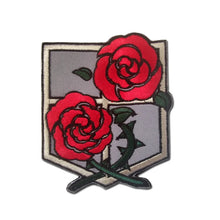 Load image into Gallery viewer, Attack on Titan Wings of Freedom Cosplay Patch Embroidery velcros Badge for Clothing, Armband, Hook &amp; Loop Apparel Patches, 1PC
