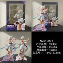 Load image into Gallery viewer, NY Nika Luffy Anime Figure 24cm, Standing Pose Gear 5 Sun God, One Piece GK Statue, Collectible Model Decor, Gift
