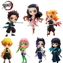 Load image into Gallery viewer, Anime 15cm Demon Slayer Figure Nezuko Tanjirou Zenitsu Inosuke Kyoujurou Giyuu Kawaii Qposket PVC Model Toys children Gift
