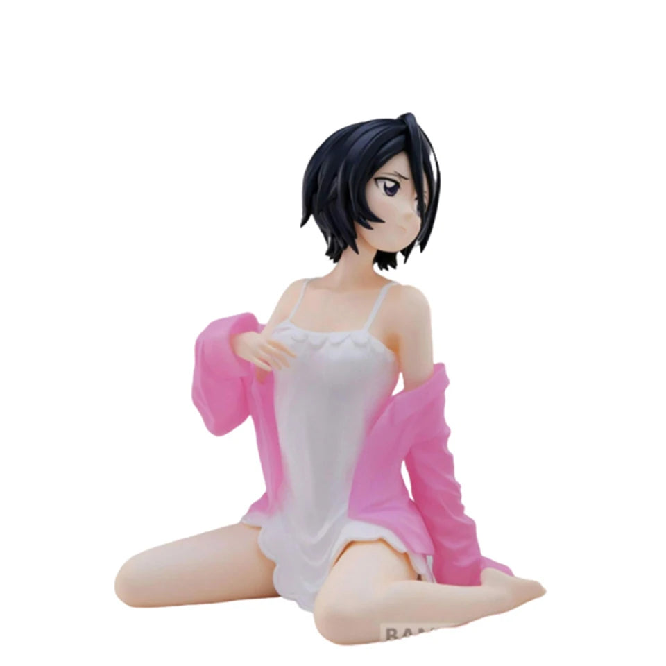 Original Genuine Banpresto Bleach 11cm Kuchiki Rukia Rest Time Anime Action Figure Adult Collectible Model Doll Toy