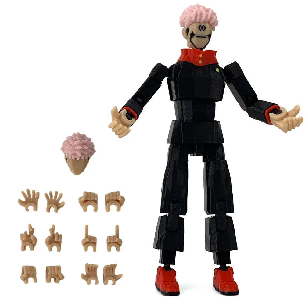 3D Printed Jujutsu Kaisen Ryomen Sukuna Anime Multi-Jointed Shapeshift Toys Action Figures Mannequin Model Ornaments Gifts
