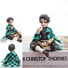 Load image into Gallery viewer, 10-15cm Anime Demon Slayer Figure Kamado Tanjirou Nezuko Sitting Posture Action Figure PVC Model Doll Collection Toy Gift Kids
