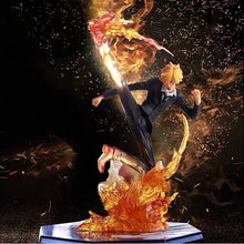 Load image into Gallery viewer, 16cm Anime One Piece Sanji Sculpture Black Leg Fire Battle Version Pvc Collectible Onepiece Action Figure Model Children&#39;s Toys
