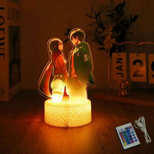 Load image into Gallery viewer, Anime Figures Attack on Titan 3D Lamp LED Night Light RGB16 Colors Lamps Remote Standing Sign Decor Bedroom Home Kids Toys Gifts
