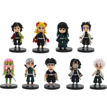 Load image into Gallery viewer, Q Posket Figure Wholesale Demon Slayer Mini Figurine 9Pcs 10Pcs 14Pcs Sets Kimetsu No Yaiba Small PVC Dolls Desktop Decoration
