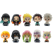 Load image into Gallery viewer, Q Posket Figure Wholesale Demon Slayer Mini Figurine 9Pcs 10Pcs 14Pcs Sets Kimetsu No Yaiba Small PVC Dolls Desktop Decoration
