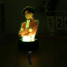 Load image into Gallery viewer, Anime Figures Attack on Titan 3D Lamp LED Night Light RGB16 Colors Lamps Remote Standing Sign Decor Bedroom Home Kids Toys Gifts
