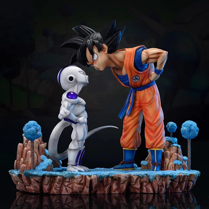 14cm Dragon Ball Z Goku Frieza Anime Figure Son Goku Vs Frieza Pvc Model Statue Doll Collection Decoration Ornaments Toys Gift