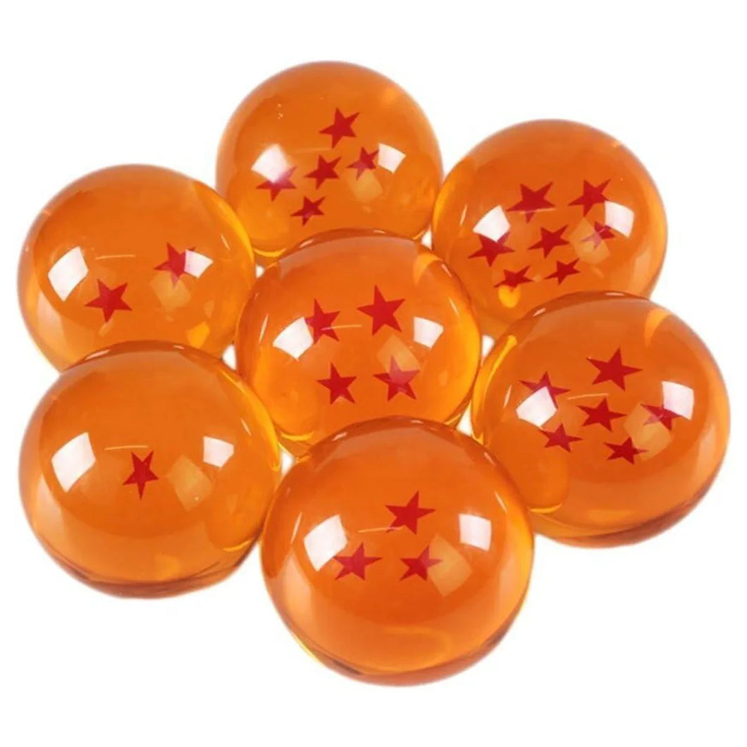 Dragon Ball Z 3.5cm Stars Crystal Ball Anime Orange Crystal Desktop Ornaments Toys Collection for Kids Gift