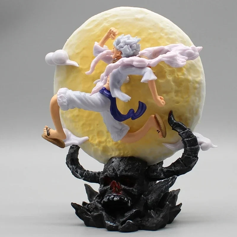14cm One Piece Luffy Anime Figure Figurine Gear 5 Luffy Figure Statue Doll Ornament Collection PVC Model Toys Gift for Boys