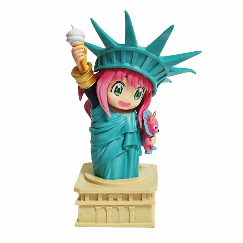 20cm Spy×Family Anya Forger Anime Figure Anya Goddess Of Liberty Action Figurines PVC Statue Model Doll Collection Children Gift