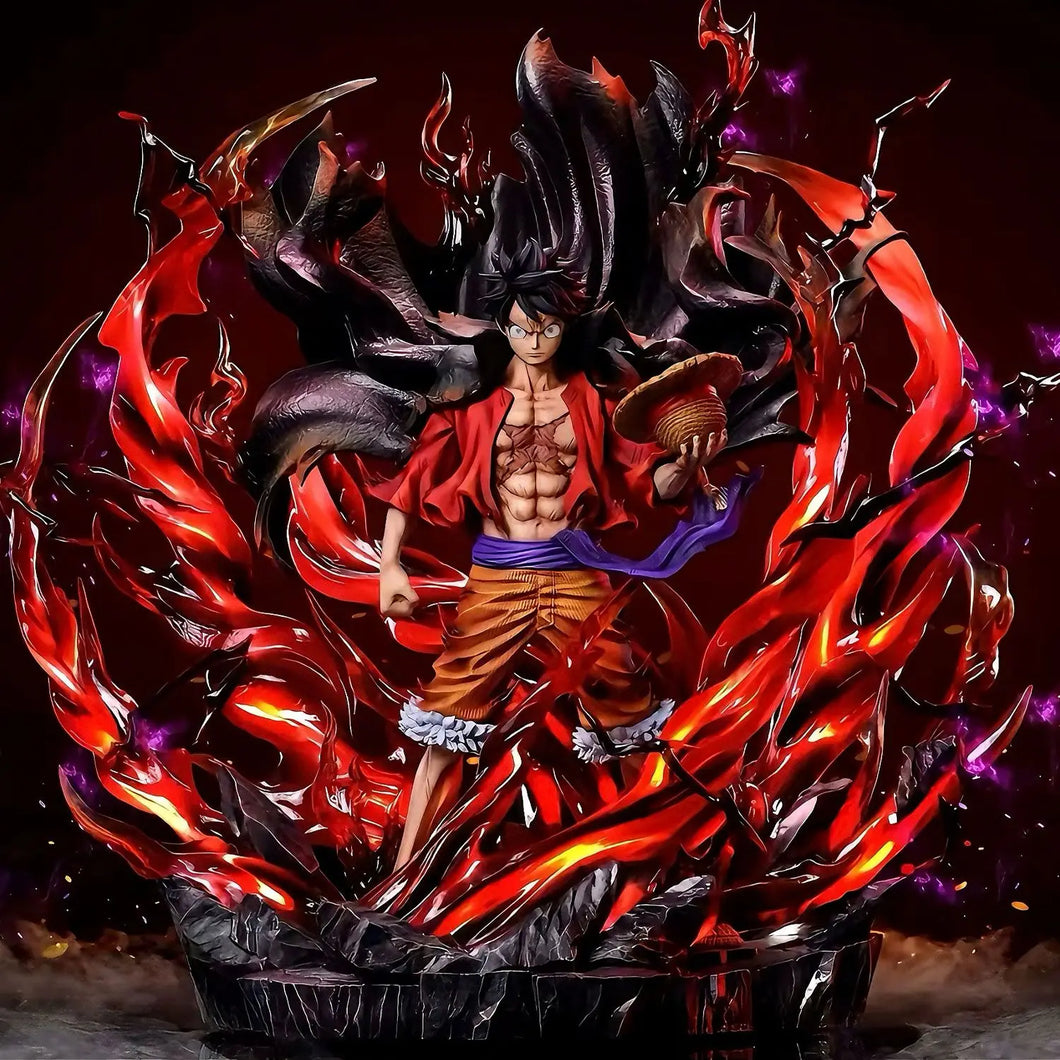 One Piece Series Haki Luffy, Ultra-Detailed 40cm Illuminated Dual-Head Sculpt Statue, Super Sized & Highly Luffy Figure