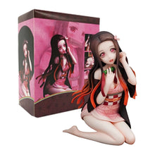 Load image into Gallery viewer, 12CM Demon Slayer Kamado Nezuko Kneeling Kimono Dress Up Model Toy PVC Doll Toy Gift Collection Collection Static Doll
