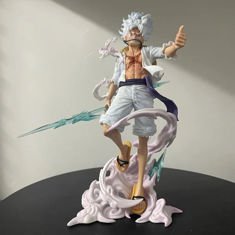 NY Nika Luffy Anime Figure 24cm, Standing Pose Gear 5 Sun God, One Piece GK Statue, Collectible Model Decor, Gift