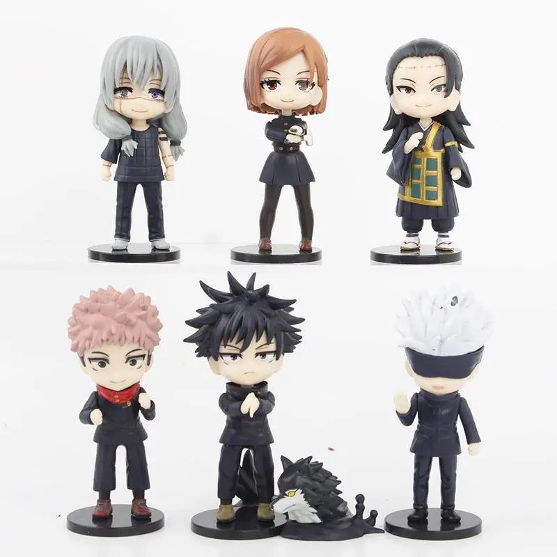 7 Pcs/Pack Jujutsu Kaisen Q Posket Figure Satoru Gojo Geto Suguru Yuji 7cm Figurine Anime Collection Dolls Ornaments